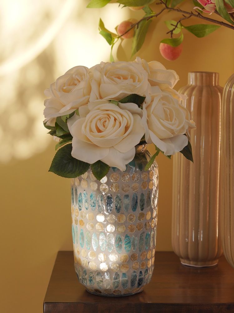 Pure Home + Living Blue Embellished Lacquer Vase (S)-image-16