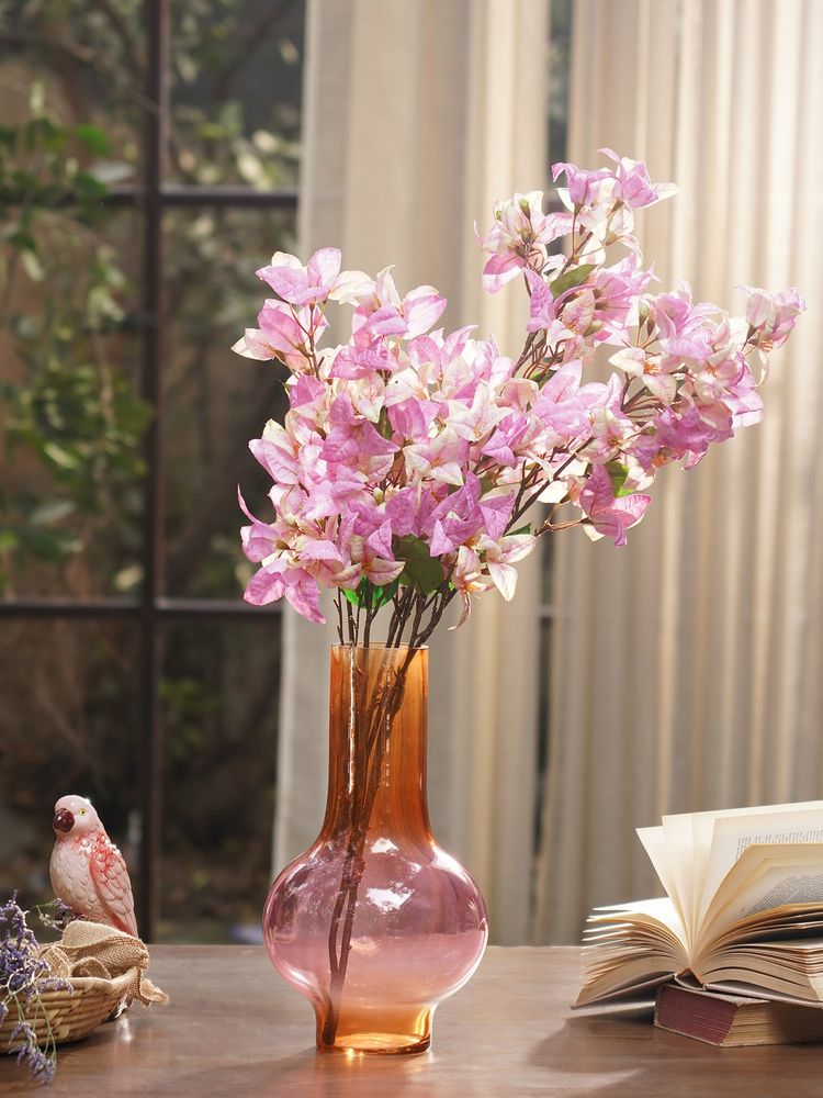 Pure Home + Living Pink Orange Ombre Glass Vase-image-48