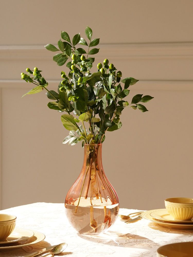 Pure Home + Living Pink Orange Glass Vase with Ombre-image-6