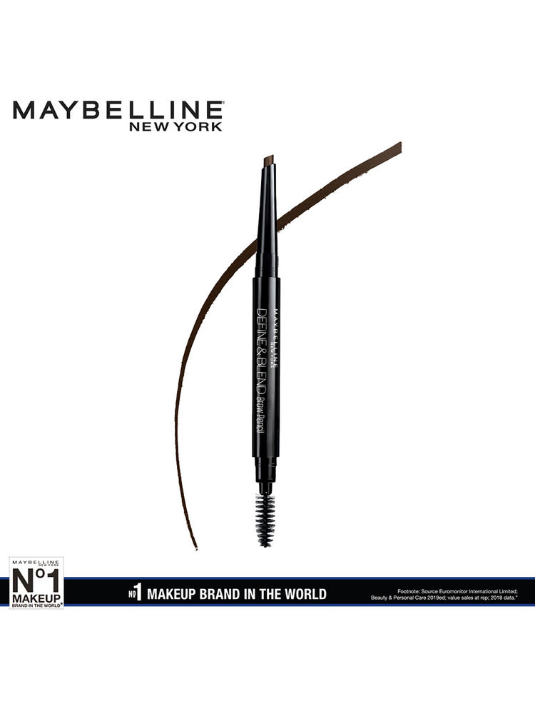 Maybelline New York Define & Blend Brow Pencil for Perfect Brows, Eyebrow Pencil - Grey Brown