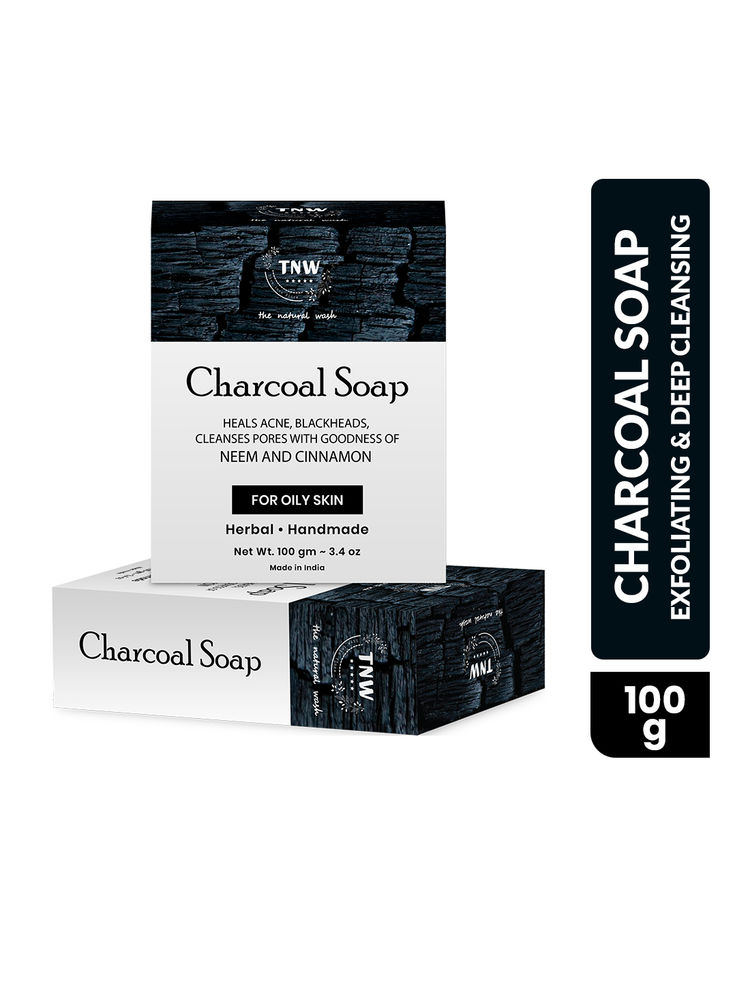 TNW The Natural Wash Handmade Charcoal Bathing Soap For Acne and Deep Cleansing - For Oily Skin-image-11