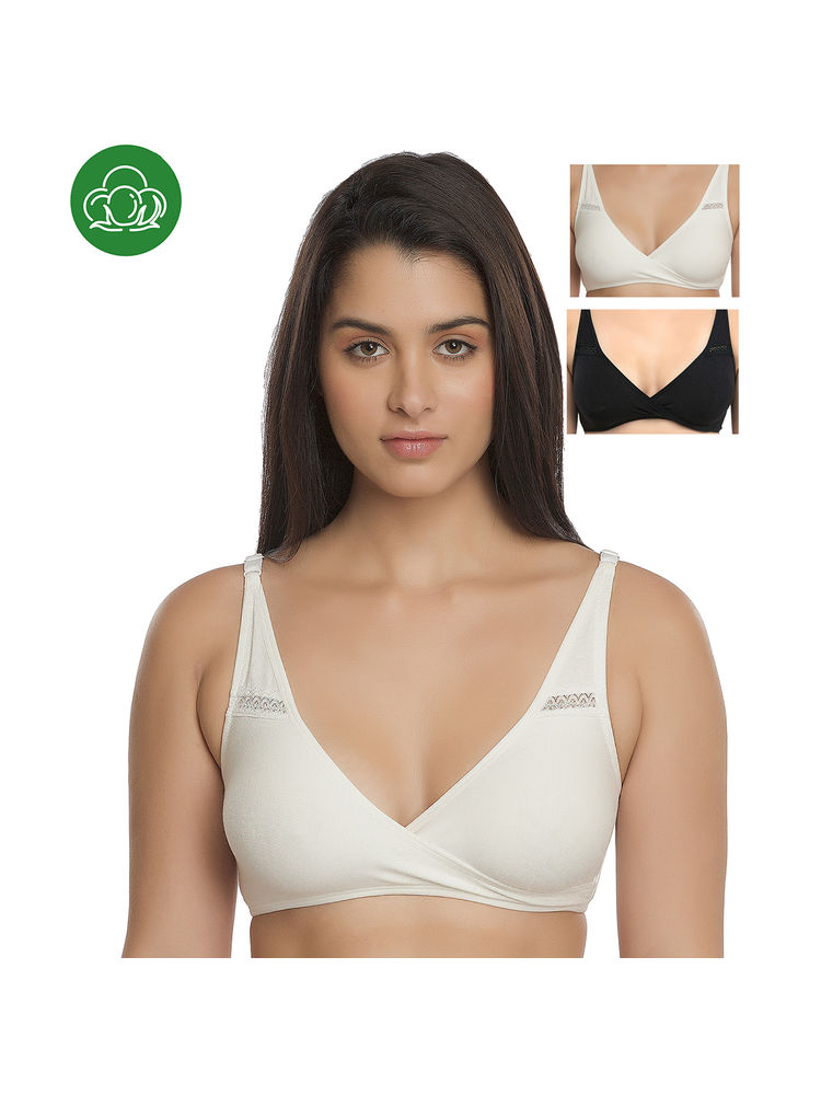 Inner Sense Organic Antimicrobial Sleeping/Feeding Bra Pack Of 3 - Multi-Color-picture-20