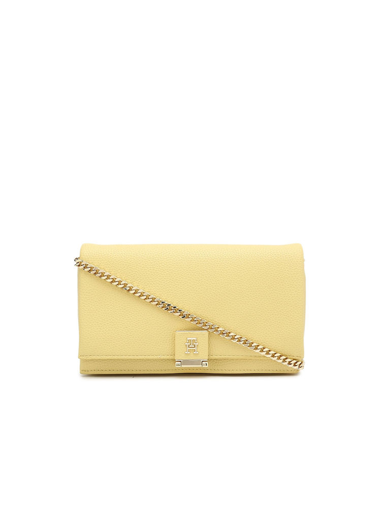 tommy hilfiger accessories Tommy Hilfiger Solid Yellow Pu Sling Bag-picture-23