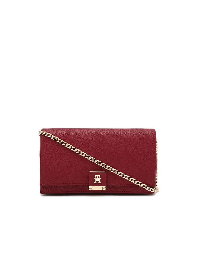 tommy hilfiger accessories Tommy Hilfiger Solid Red Pu Sling Bag-picture-18