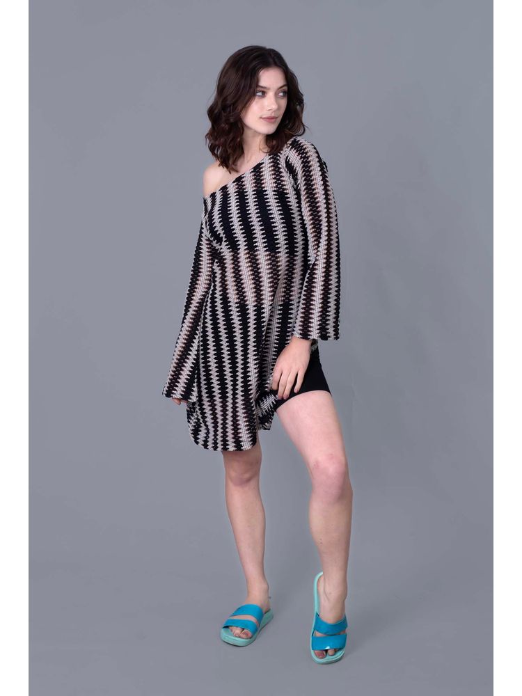 Keepfit Crochet Striped Cover-Up Beach Dress-picture-22