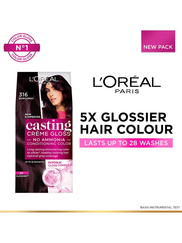 L'Oreal Paris Casting Creme Gloss Hair Color - Chocolate 535 | 87.5gm+72ml