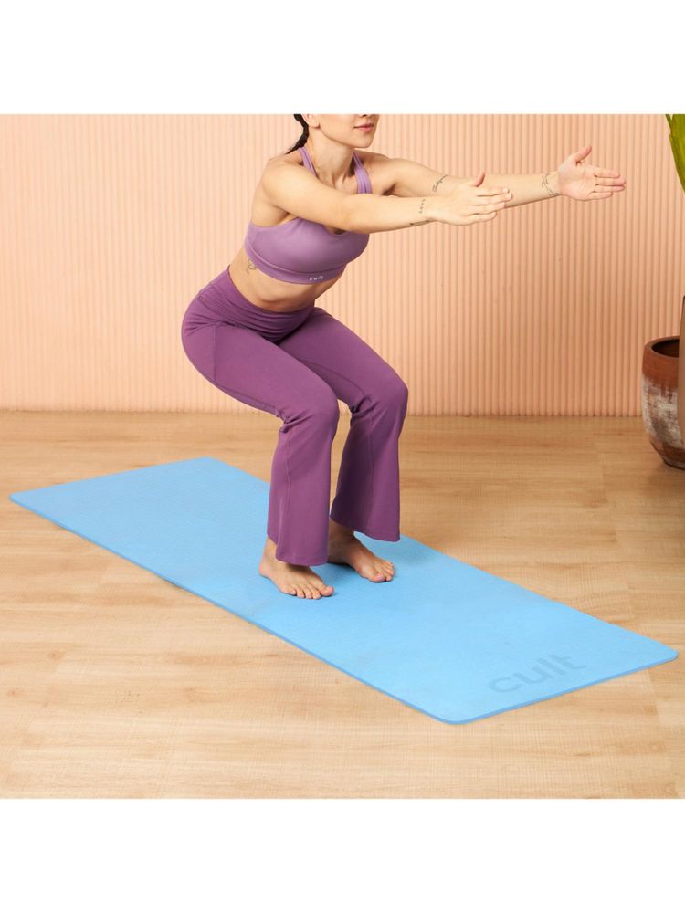 CULT Yoga Mat Eva 4Mm Blue with Strap