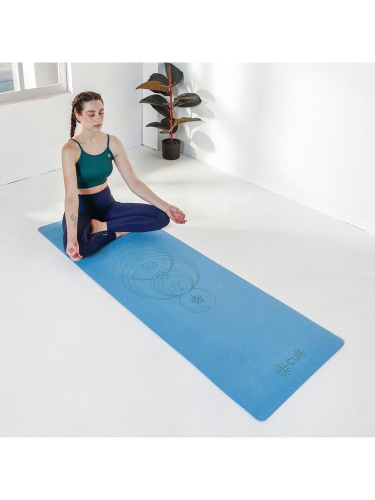 CULT Yoga Mat Tpe 6Mm Reef Blue With Strap And Bag-picture-41