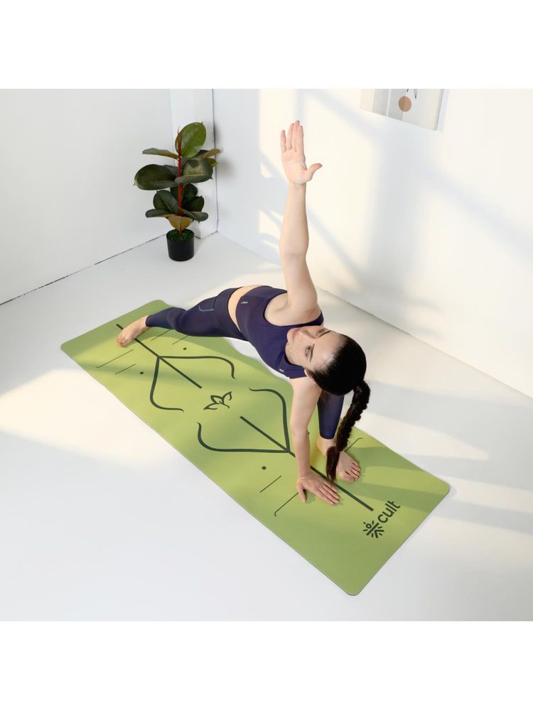 CULT Yoga Mat Tpe 6Mm Seismic Green With Strap & Bag