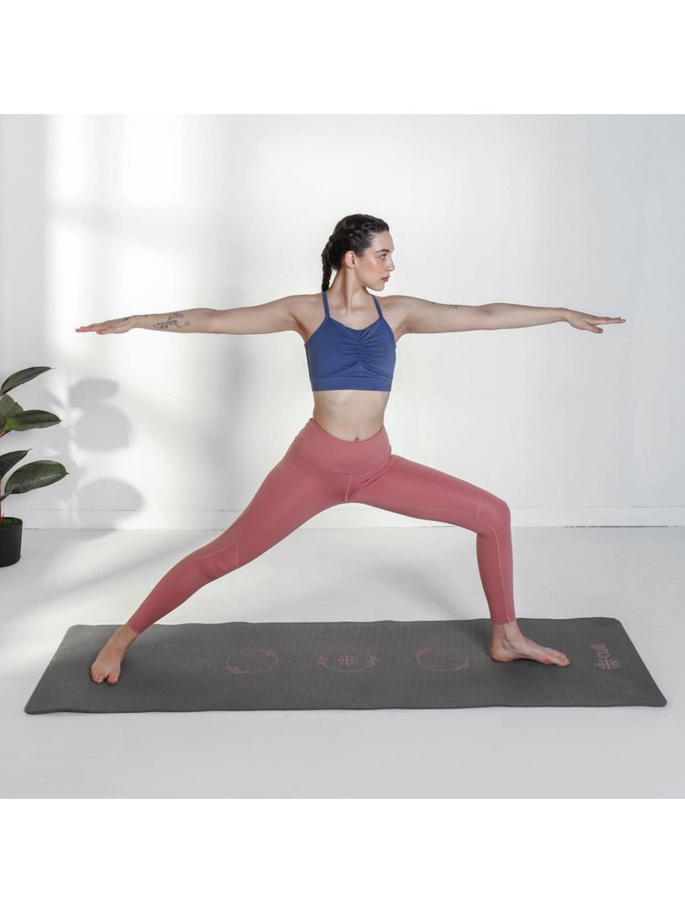 CULT Yoga Mat Tpe 8Mm Dark Grey With Strap And Bag