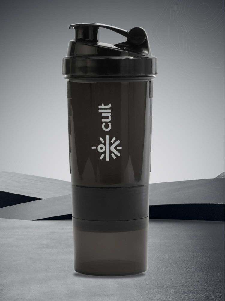 CULT Gym Spider Compartment Shaker Bottle 550Ml - Black