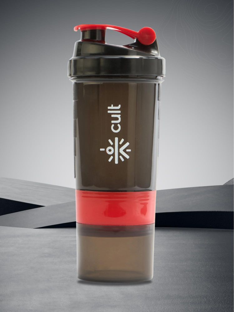 CULT Gym Spider Compartment Shaker Bottle 550Ml Black Red-image-42