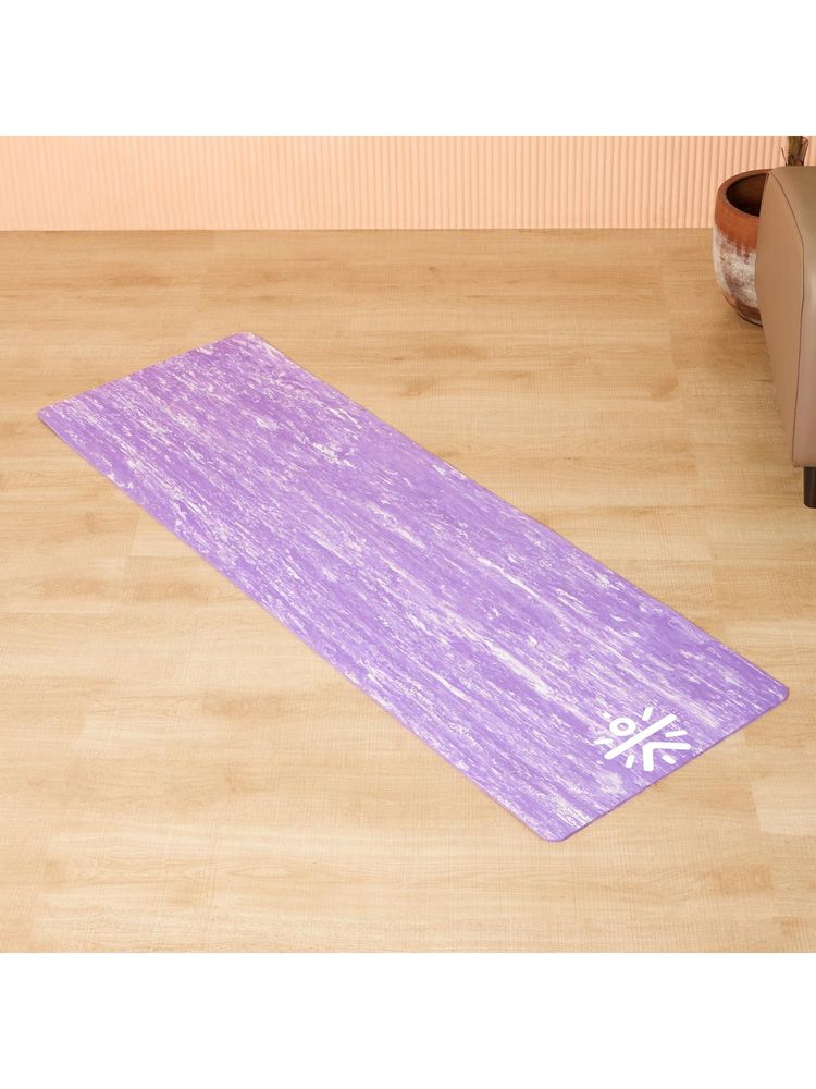 CULT Yoga Mat Unisex Tpe Lavender Marble Print 6Mm With Bag And Strap