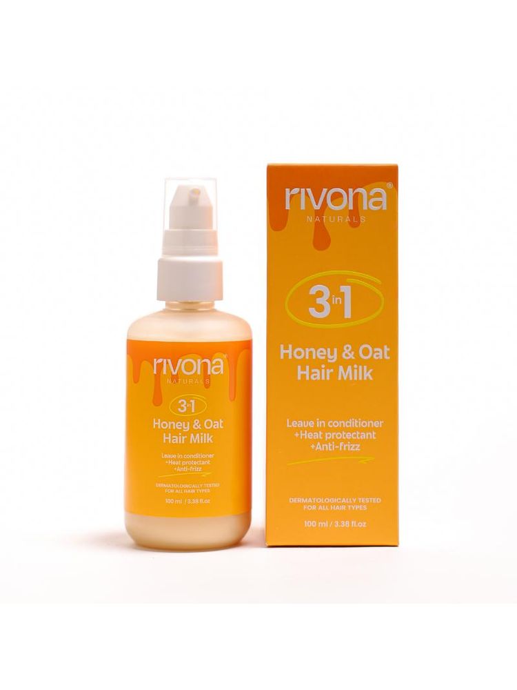 Rivona Naturals 3 In 1 Honey & Oat Hair Milk Leave-In Conditioner + Heat Protectant + Anti-Frizz-image-7