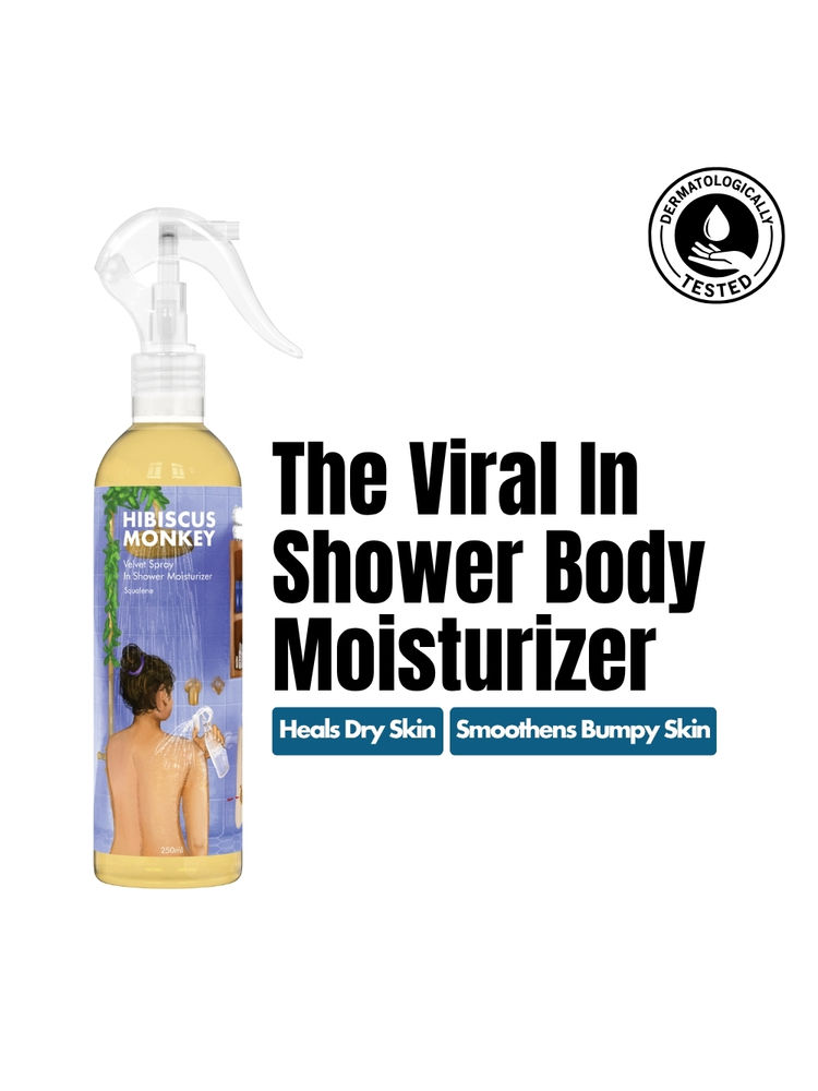Hibiscus Monkey Velvet Spray Squalene In-Shower Body Moisturizer