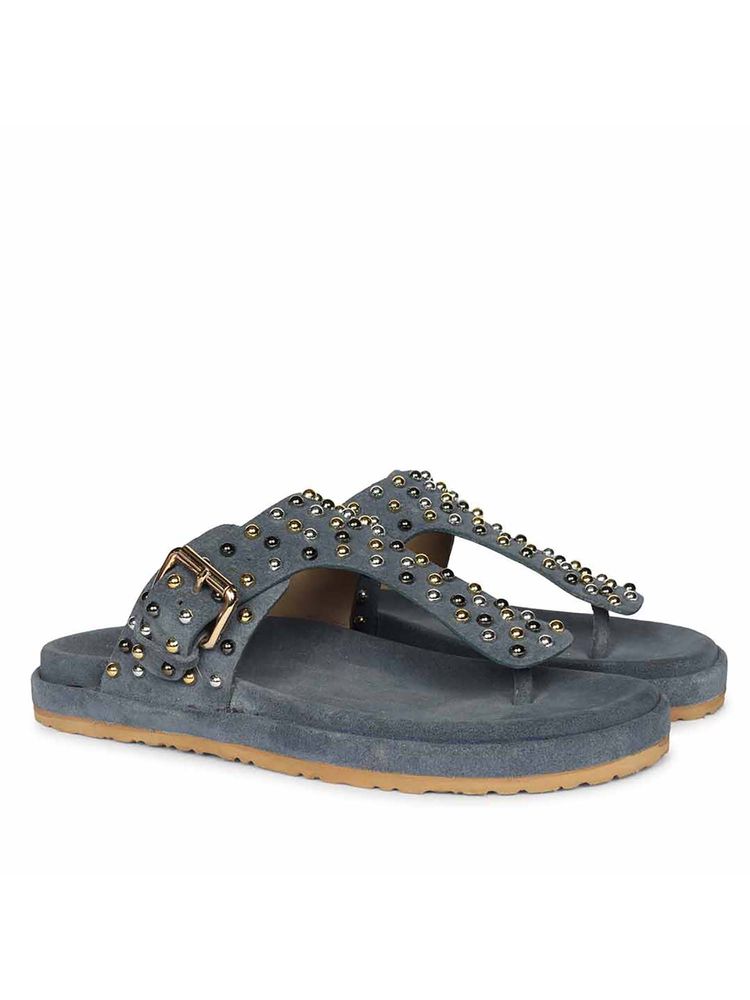 Saint G Women Blue Leather Sandals-picture-11
