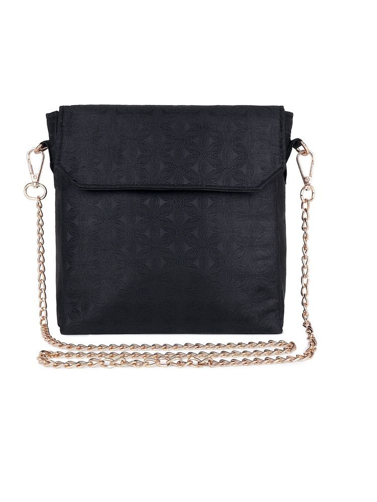 Tarini Nirula Flora Black Sling Bag with Detachable Strap-picture-13