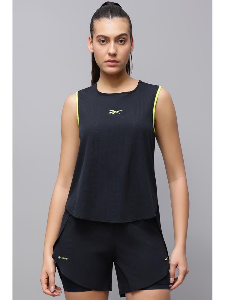 Reebok Black Solid/Plain Round Neck Tank Top-picture-23