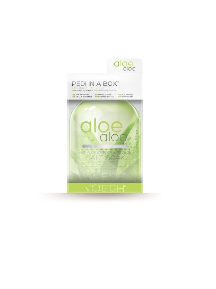 VOESH Luxurious Pedicure In A Box (Ultimate 6 Step) - Aloe Aloe
