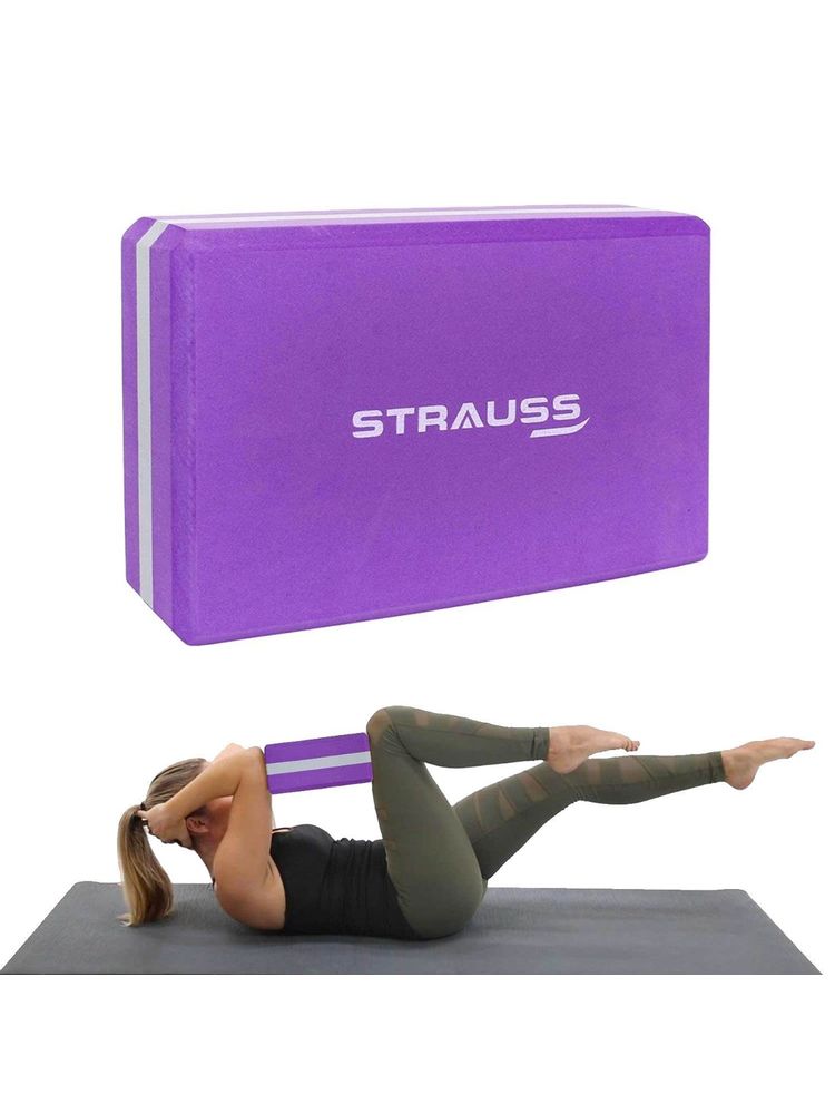 Strauss Yoga Block (Purple-Grey)-image-5