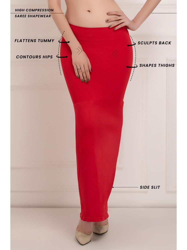 Clovia Saree Shapewear - Red-picture-32