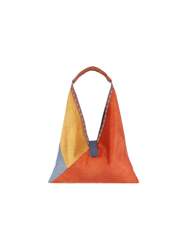 ETCETERA Women Foldable Shoulder Tote Bag In Three Colour Suede Fabric-picture-11