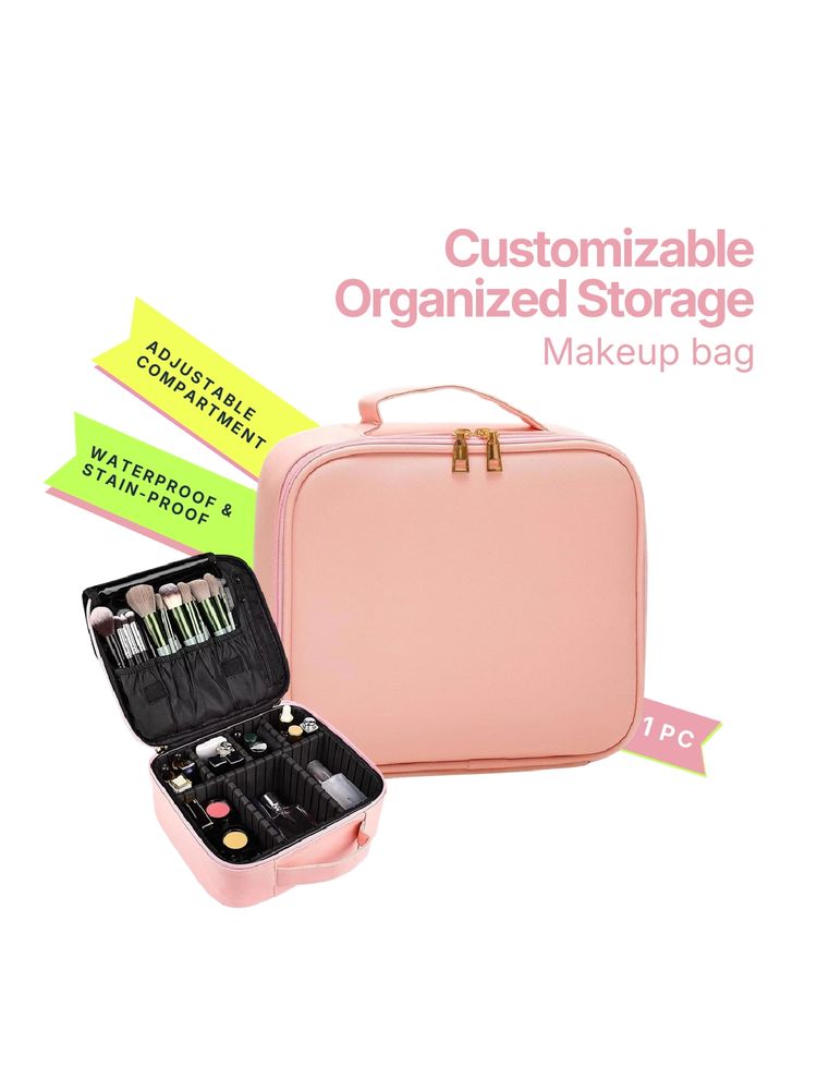 MAKEUP BY SITI Cosmetic Bag, Makeup Organizer Bag - Baby Pink-picture-19