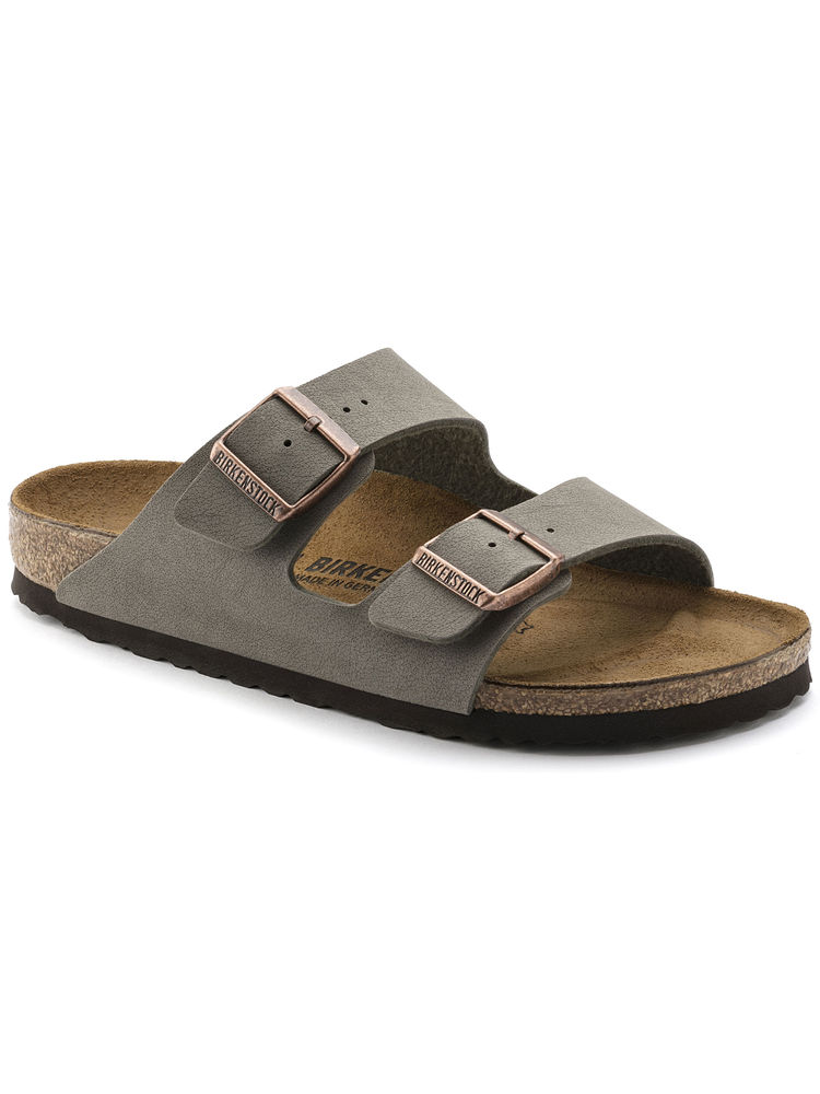 Birkenstock Arizona Birko-flor Nubuck Grey Narrow Width Unisex Sandals-picture-26