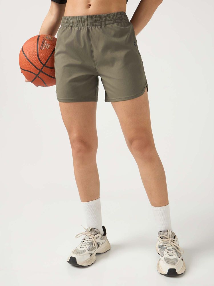 Technosport Olive Solid Regular Shorts-picture-25