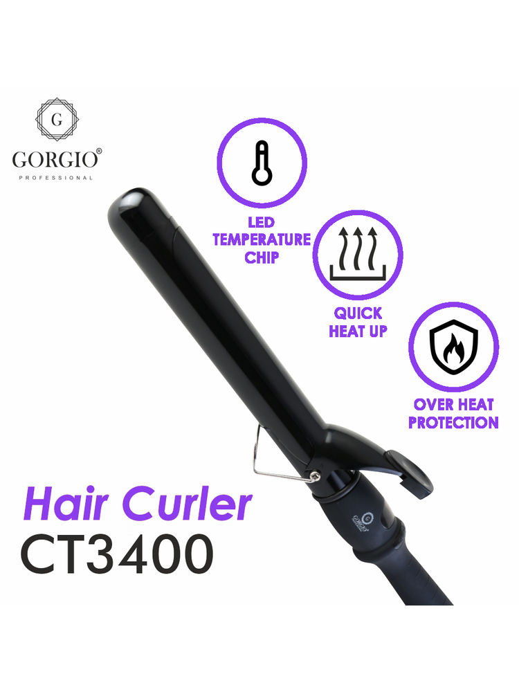 Gorgio Professional Premium Hair Curling Tong wand (CT3400 )-picture-13