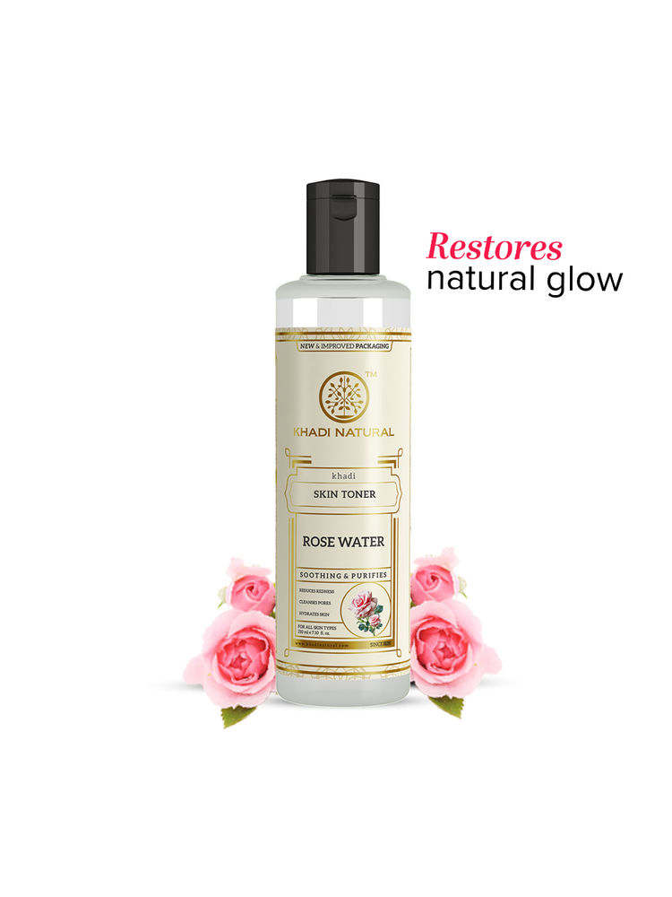 Khadi Natural Pure Rose Water Toner for Everyday Floral Freshness