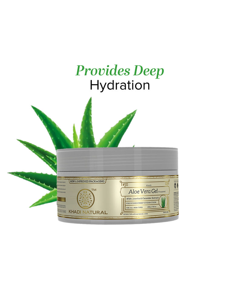 Khadi Natural Transparent Aloe Vera Gel for Acne, Sunburn and Skin Hydration-picture-10