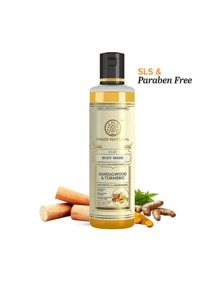 Khadi Natural Sandalwood & Turmeric Body Wash to Cleanse, Brighten, and Comfort Skin-image-42
