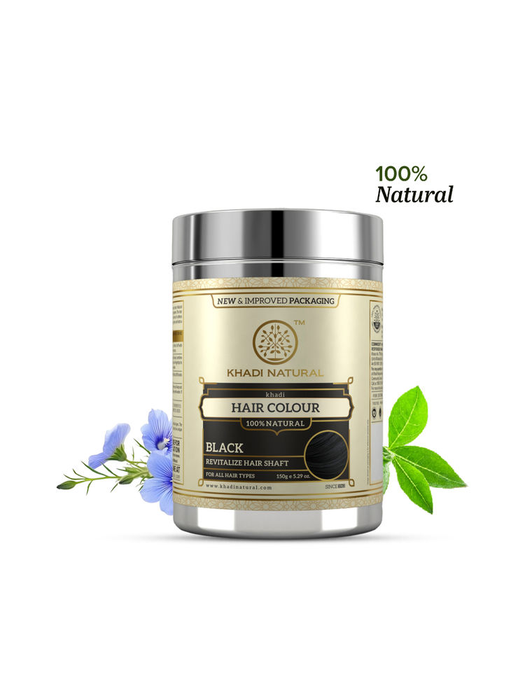 Khadi Natural Black Henna Powder for Rich Color, Hair Fall Control and Conditioning-picture-10