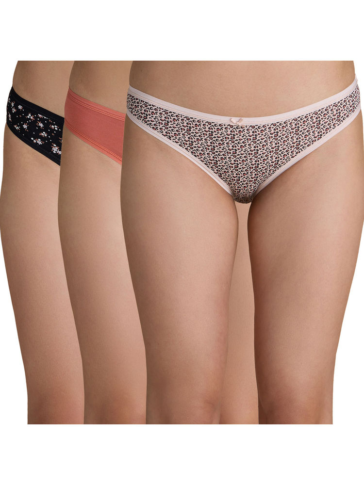 Nykd by Nykaa Low Rise Bikini Panty with Outer Elastic-NYP030 - Assortment 10 (Pack of 3)-picture-18