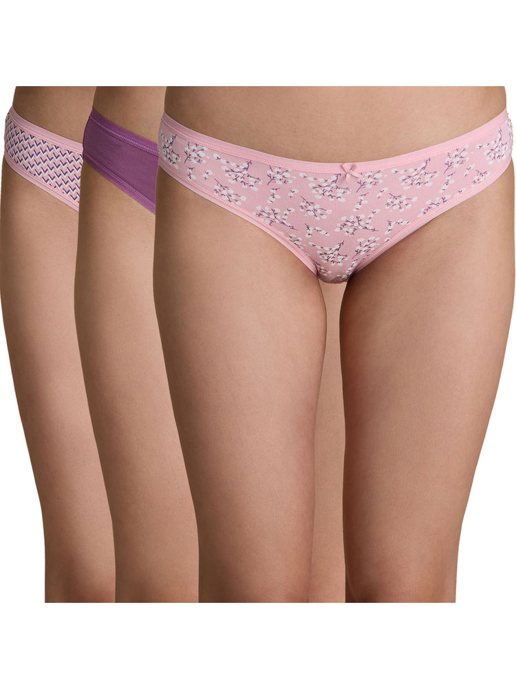 Nykd by Nykaa Low Rise Bikini Panty with Outer Elastic-NYP030 - Assortment 6 (Pack of 3)-picture-22