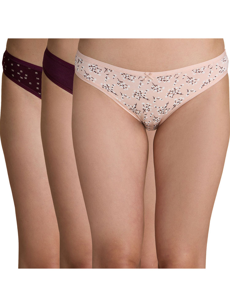 Nykd by Nykaa Low Rise Bikini Panty with Outer Elastic-NYP030 - Assortment 8 (Pack of 3)-image-14