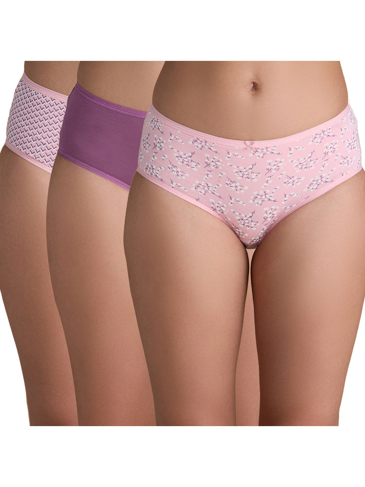 Nykd by Nykaa Mid Rise Hipster Panty with Outer Elastic-NYP033-Assortment 10 (Pack of 3)-picture-24