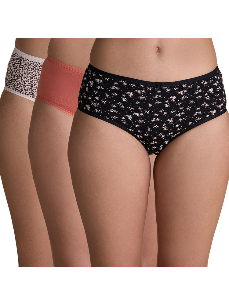 Nykd by Nykaa Mid Rise Hipster Panty with Outer Elastic-NYP033-Assortment 6 (Pack of 3)-picture-11
