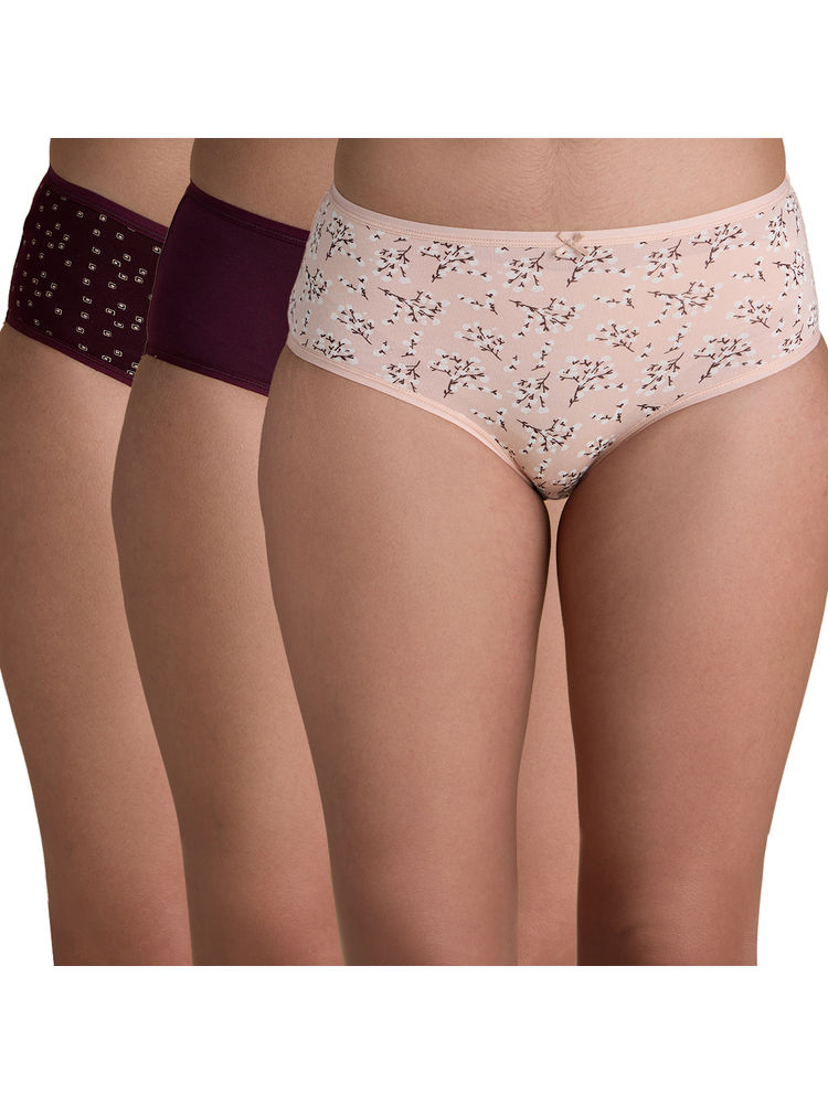 Nykd by Nykaa Mid Rise Hipster Panty with Outer Elastic-NYP033-Assortment 9 (Pack of 3)-picture-12