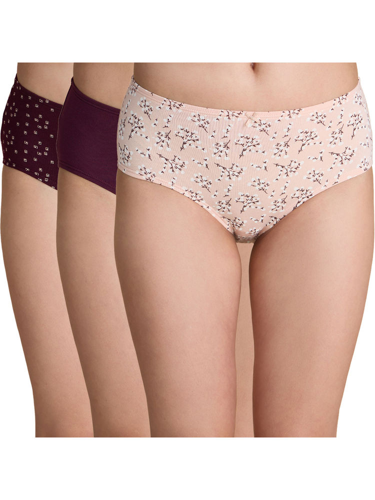 Nykd by Nykaa Cotton Hipster with Anti odor-NYP100 Assortment 8 (Pack of 3)-picture-34