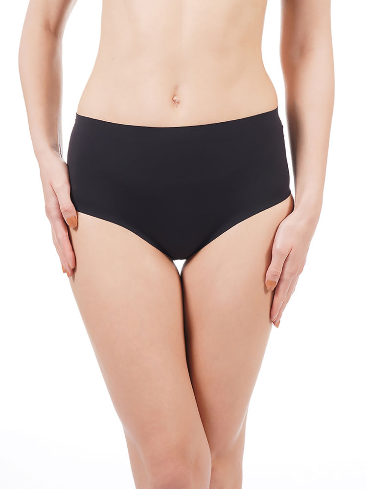 Amante Vanish Seamless High Waist Panty - Black-image-44