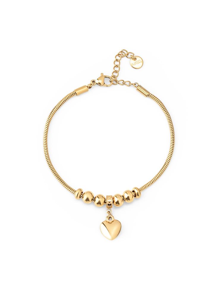 Palmonas Bold Bead Heart Charm Bracelet For Women - Waterproof And Anti-Tarnish-picture-19