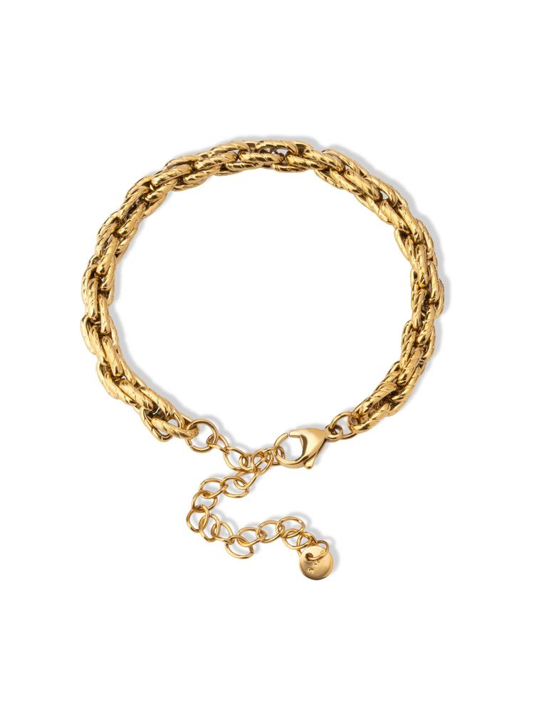Palmonas Bold Woven Linked Chain Bracelet For Women - Waterproof And Anti-Tarnish-image-33