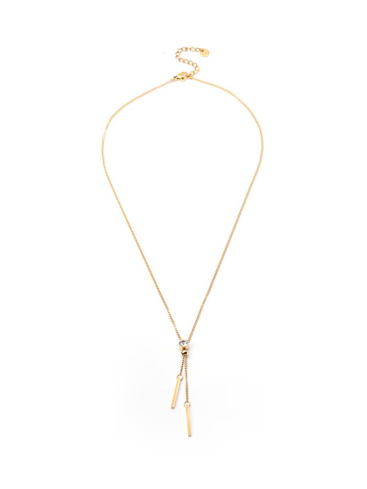 Palmonas Elegant Sparkle Dual Bar Necklace For Women - Waterproof And Anti-Tarnish-image-27