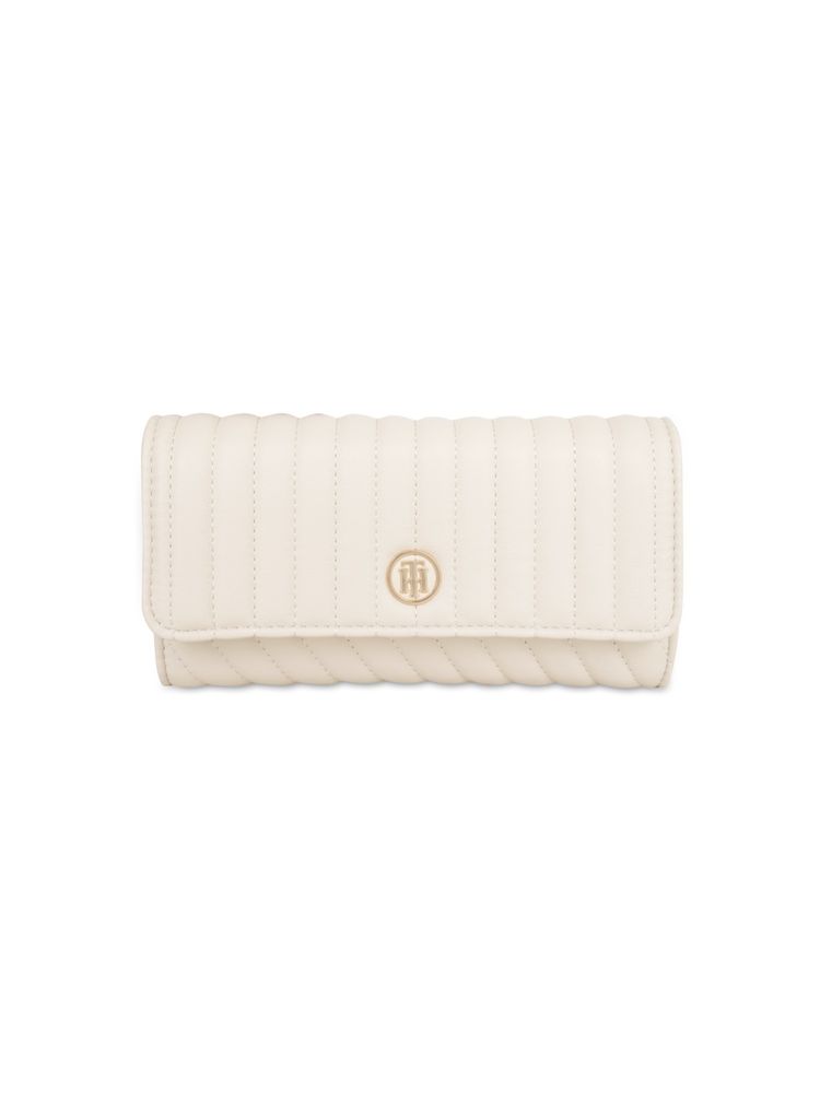 Tommy Hilfiger Women's Flap Wallet With Sling Marquis - Off White-image-6