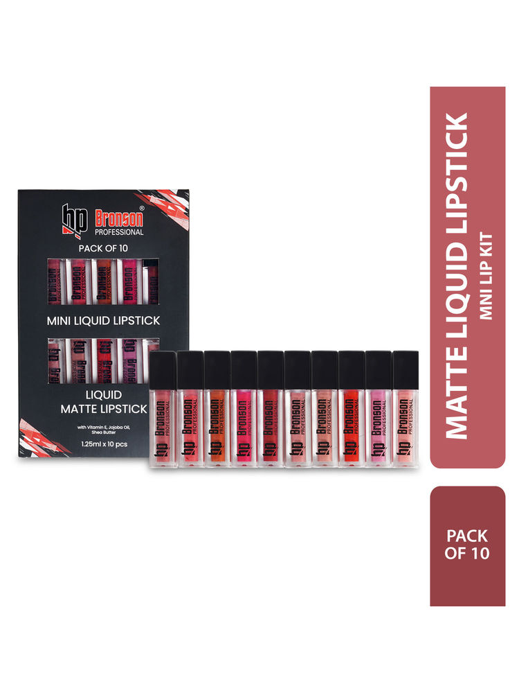 Bronson Professional Silky Mousse Liquid Matte Lipstick – Pack of 10-image-24