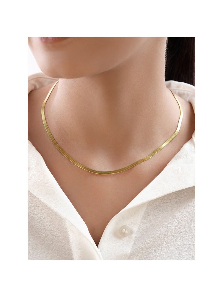 Zavya Snake Chain Gold Plated 925 Sterling Silver Necklace-picture-12