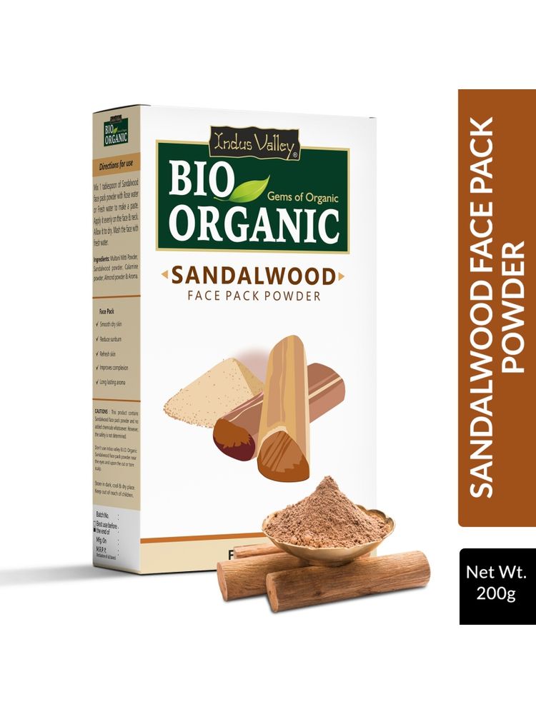 Indus Valley Bio Organic Sandalwood Powder 100% Organic for Glowing Skin & De-Tan-picture-17