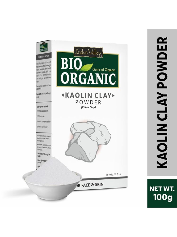 Indus Valley Bio Organic 100% Pure Kaolin Clay Powder-image-10